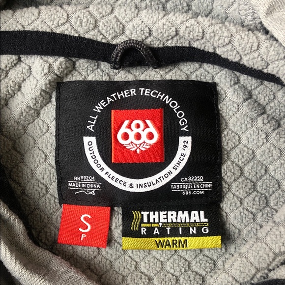 686 Men's Light Gray Hoodie Baselayer - Picture 2 of 9